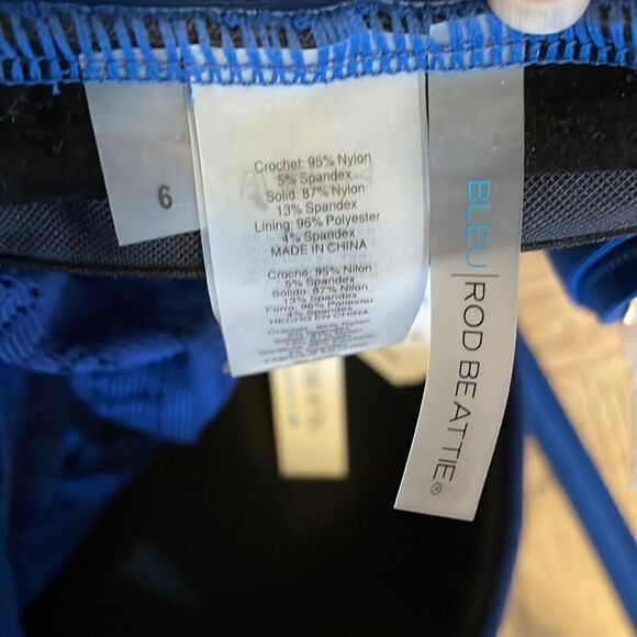 BLEU ROD BEATTIE BLUE LACEY FLYAWAY BANDINI. NEW WITH TAGS - Picture 8 of 8